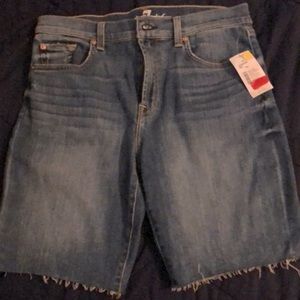 7 for all mankind jean shorts